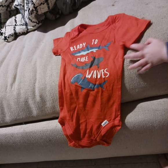 Gerber "Ready to Make Waves" Baby Onesie, 3-6 Months - Picture 1 of 3